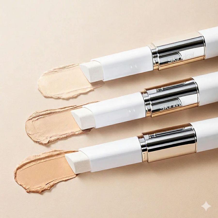 Skinviral™ — Korean Color - Changing Foundation Roll - On - SkinViral