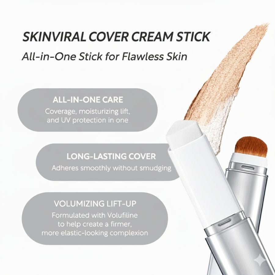 Skinviral™ — Korean Color - Changing Foundation Roll - On - SkinViral