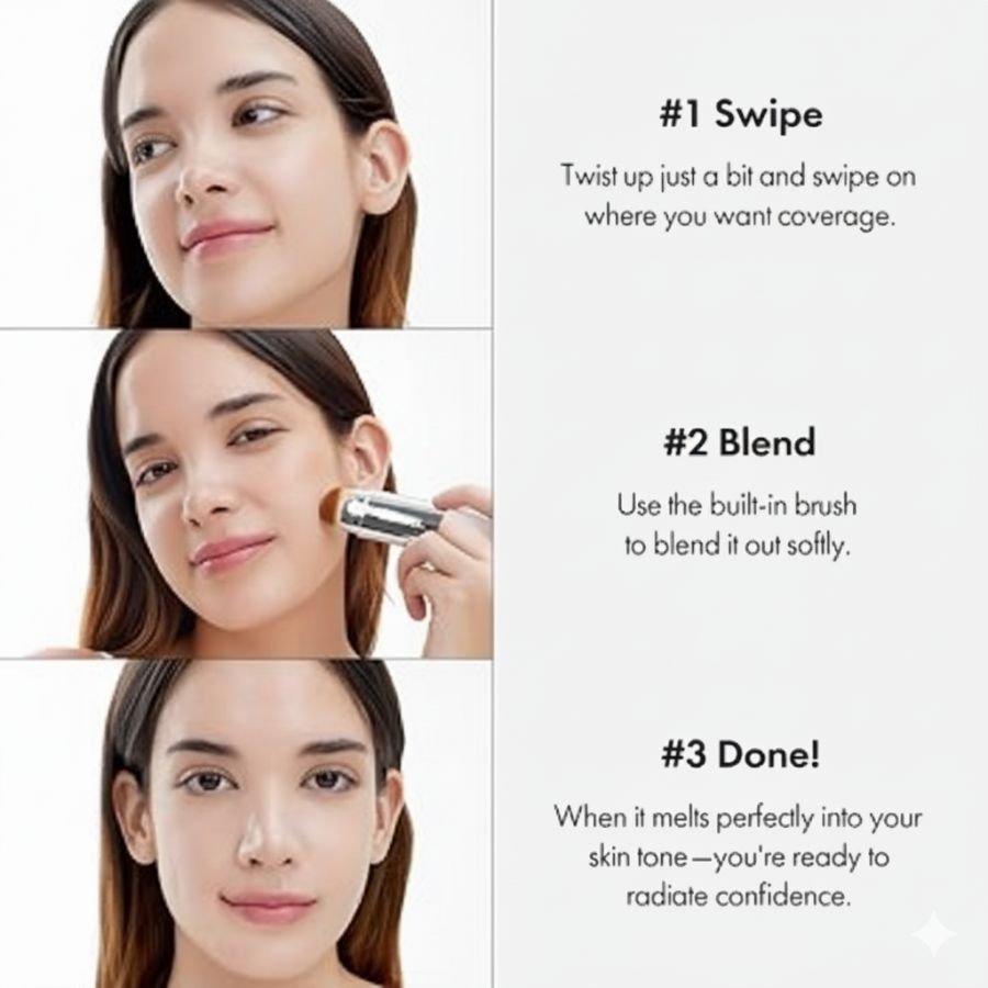 Skinviral™ — Korean Color - Changing Foundation Roll - On - SkinViral